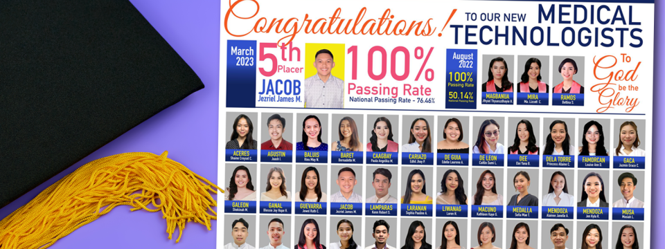 Adventist University of the Philippines recently congratulated its 36 students who passed their Medical Technologist Licensure Examination. [Photo: courtesy of Adventist University of the Philippines]