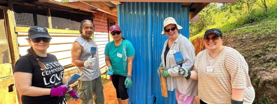 A team from Sanitarium Health Food Company in Australia spent several days in Fiji providing improved sanitation and health care for local communities. [Photo: Adventist Record]