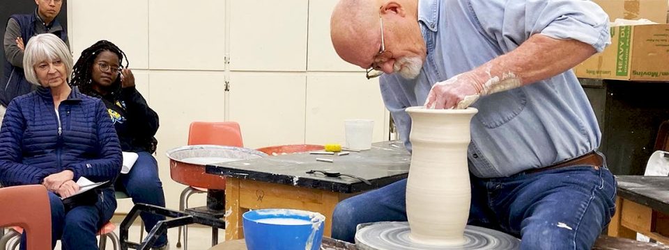 A pottery class by a professional potter emphasized spiritual lessons while allowing participants to develop creativity. [Photo: Campion Seventh-day Adventist Church]