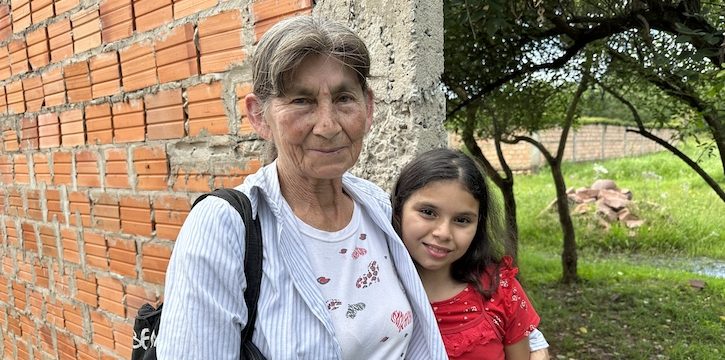And old and a new member of the Compañía 7 congregation in Paraguay smile during a recent visit of Maranatha Volunteers International leaders. Maranatha is returning to Paraguay to build churches, mostly in rural areas. [Photo: Maranatha Volunteers International]
