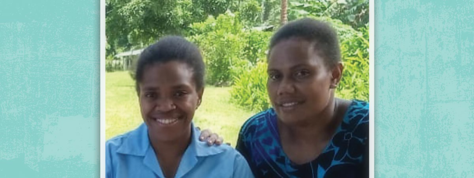 Jeanette Bice (left), a young woman who, after years of ongoing support by an Adventist school, reportedly became the first Deaf student in Vanuatu to graduate. [Photo: Adventist Record]