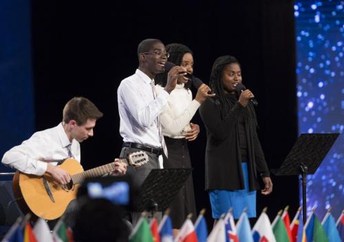Music was a significant part of the program at GYC 2018 in Houston, Texas, United States, held from December 28, 2018, to January 1, 2019. [Photo: Seth Shaffer]